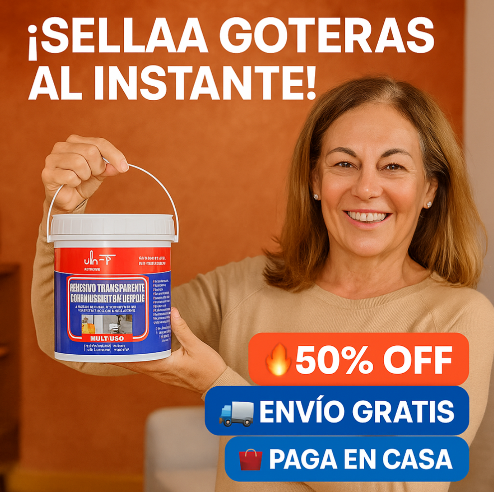 Elimina Filtraciones al Instante con el Sellador Transparente de 1 kg – ¡Invisible, Potente y Listo para Proteger tu Hogar!