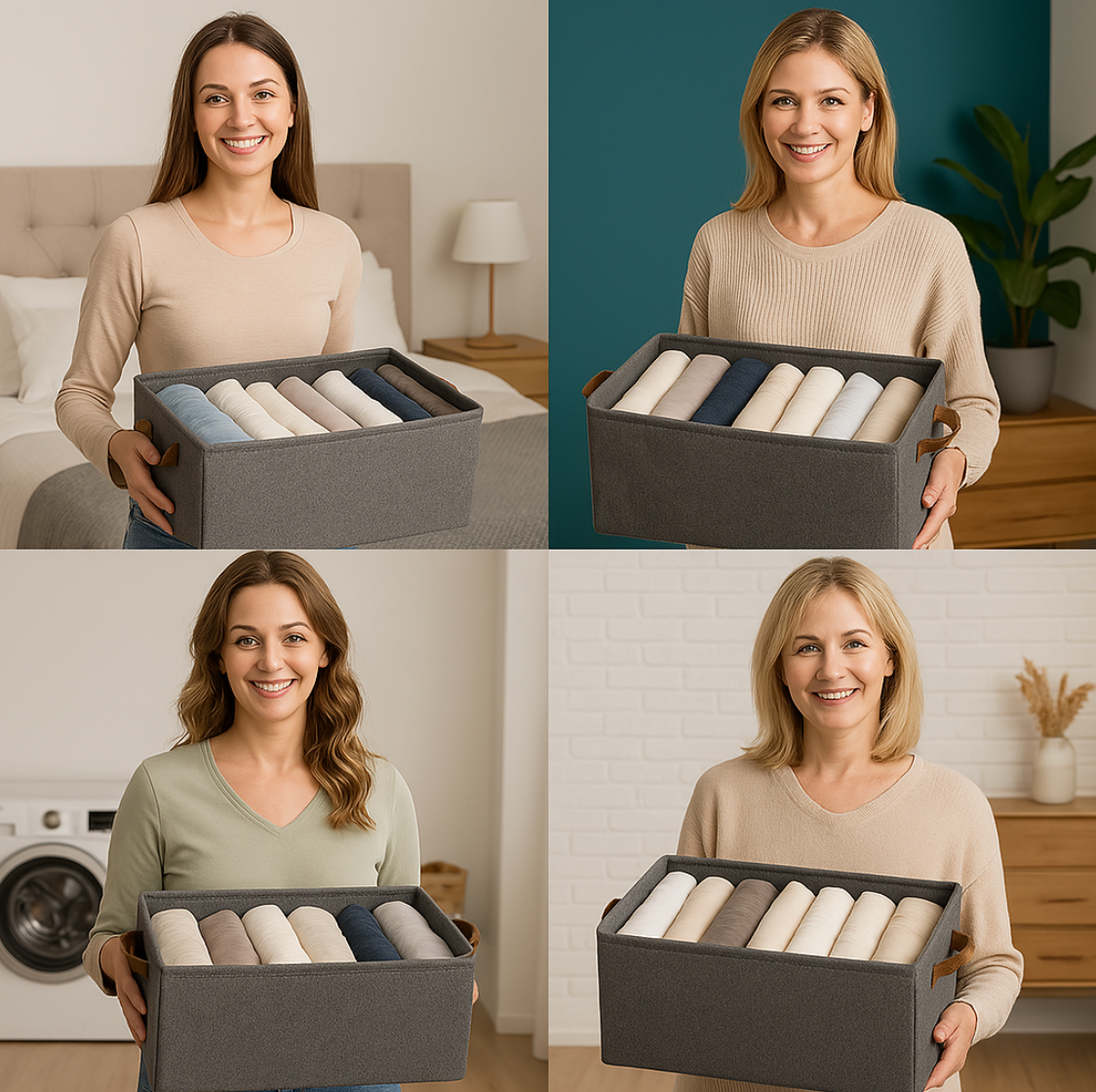 ¡Despídete del desorden en segundos! 🧹 Organiza tu hogar fácil y rápido con este Pack de 3 Organizadores Plegables Multiuso