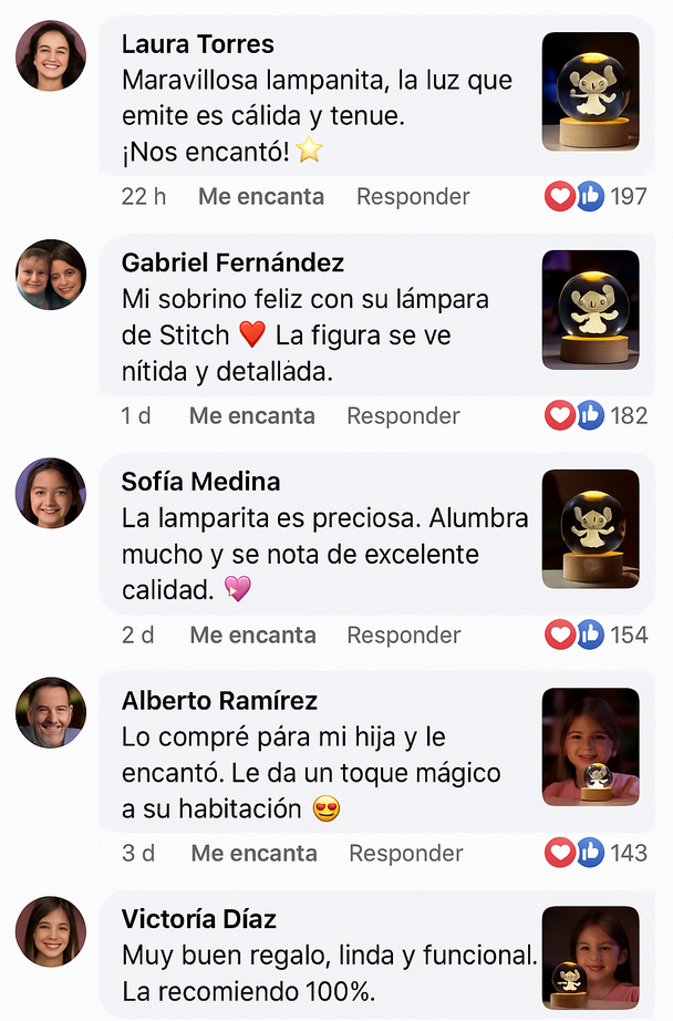 Lámpara de Cristal LED 3D de Stitch – El regalo mágico que ilumina la pieza de tus hijos 💙✨