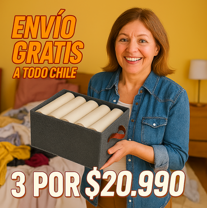 ¡Despídete del desorden en segundos! 🧹 Organiza tu hogar fácil y rápido con este Pack de 3 Organizadores Plegables Multiuso