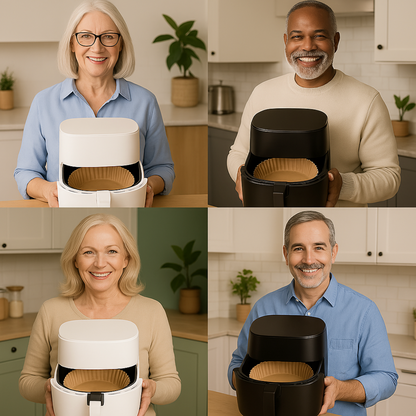 ¡Olvídate de lavar tu freidora! 🍗✨ Usa nuestros Moldes Antiadherentes para Freidora de Aire - Pack de 200 unidades