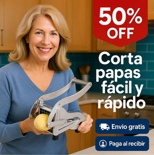 ¡Corta papas como un chef sin esfuerzo y en segundos! 🍟✨