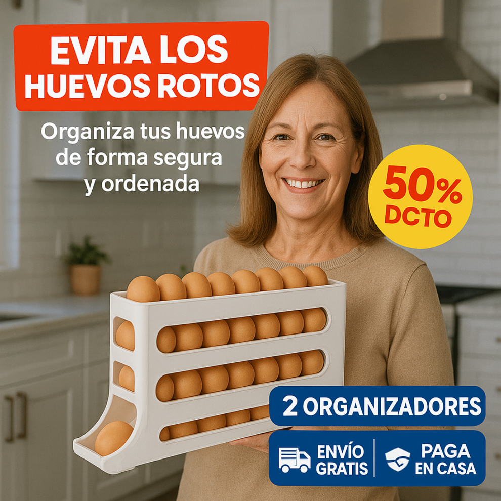 🥚 Pack x2 Dispensadores de Huevos – Dile Adiós al Desorden y a los Huevos Rotos 💥