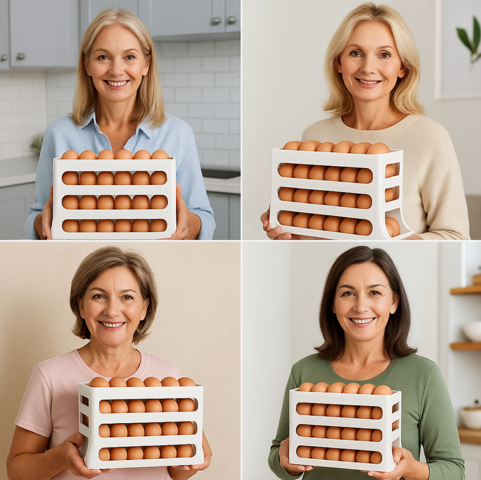 🥚 Pack x2 Dispensadores de Huevos – Dile Adiós al Desorden y a los Huevos Rotos 💥