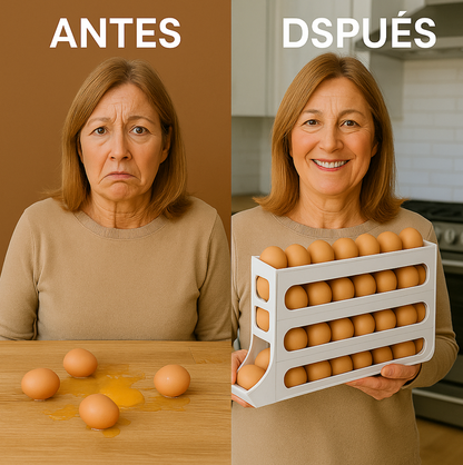 🥚 Pack x2 Dispensadores de Huevos – Dile Adiós al Desorden y a los Huevos Rotos 💥