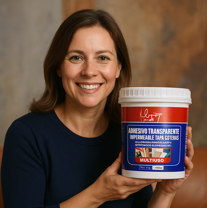 Elimina Filtraciones al Instante con el Sellador Transparente de 1 kg – ¡Invisible, Potente y Listo para Proteger tu Hogar!