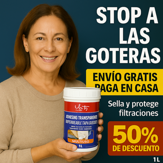 Elimina Filtraciones al Instante con el Sellador Transparente de 1 kg – ¡Invisible, Potente y Listo para Proteger tu Hogar!