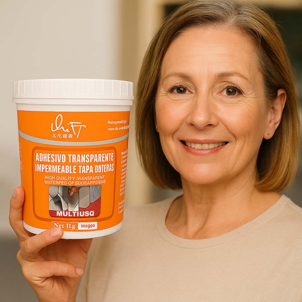 Elimina Filtraciones al Instante con el Sellador Transparente de 1 kg – ¡Invisible, Potente y Listo para Proteger tu Hogar!