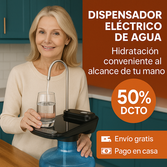 Dispensador Eléctrico con Base – ¡Sirve agua fácil, sin cargar, sin derrames y sin dolor!