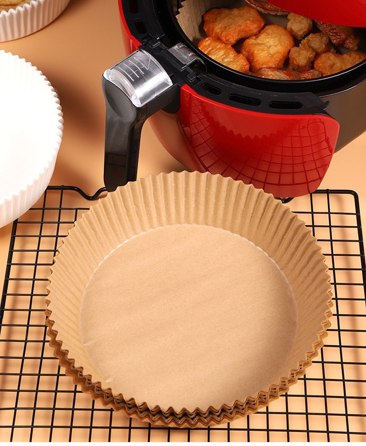 ¡Olvídate de lavar tu freidora! 🍗✨ Usa nuestros Moldes Antiadherentes para Freidora de Aire - Pack de 200 unidades